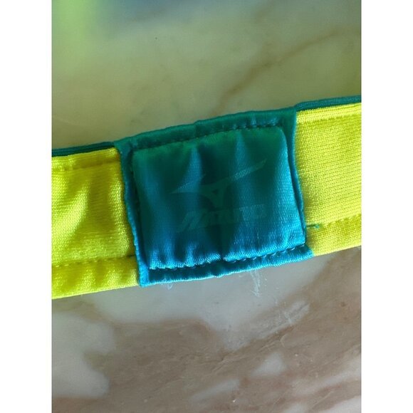 Mizuno Color Block Swim Top Sport Bra Blue Pink Stretch Fit Size Large - Picture 2 of 4